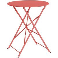sweeek - Klappbarer Bistro-Gartentisch aus Metall Ø60cm, 2 Personen von SWEEEK