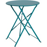 sweeek - Klappbarer Bistro-Gartentisch aus Metall Ø60cm, 2 Personen sweeek - Klappbarer Bistro-Gartentisch aus Metall Ø60cm, 2 Personen von SWEEEK