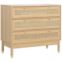 sweeek - Kommode Holzdekor und Rohrgeflecht 3 Schubladen sweeek - Kommode Holzdekor und Rohrgeflecht 3 Schubladen von SWEEEK