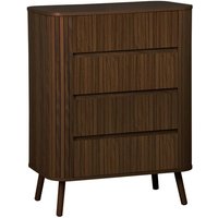 sweeek - Kommode geriffeltes Holzdekor 4 Schubladen von SWEEEK