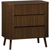 sweeek - Kommode mit geriffeltem Holzkdekor 3 Schubladen von SWEEEK