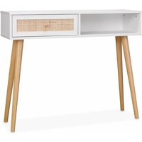 sweeek - Konsolentisch mit Rattangeflecht 100x29x81cm von SWEEEK