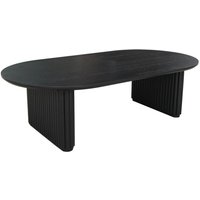 sweeek - Ovaler Couchtisch Heveaholz und Eichenfurnier von SWEEEK