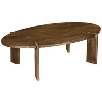 sweeek - Ovaler Couchtisch aus Massivholz 120 cm sweeek - Ovaler Couchtisch aus Massivholz 120 cm von SWEEEK