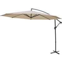 Sweeek - Runder Ampelschirm Sonnenschirm Ø350cm - Beige von SWEEEK