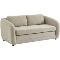 sweeek - Schlafsofa 2 Plätze Chenille-Stoff, Stoff, Hellgrau sweeek - Schlafsofa 2 Plätze Chenille-Stoff, Stoff, Hellgrau von SWEEEK