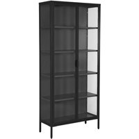 sweeek - Schrank aus Stahl und gehärtetem Glas, 2 Türen, 180 cm sweeek - Schrank aus Stahl und gehärtetem Glas, 2 Türen, 180 cm von SWEEEK