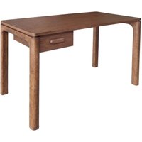 sweeek - Schreibtisch aus Heveaholz Platte mit Eichenfurnier 1 Schublade von SWEEEK