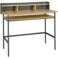 sweeek - Schreibtisch mit Metall, Holzdekor und 3 Nischen sweeek - Schreibtisch mit Metall, Holzdekor und 3 Nischen von SWEEEK