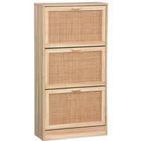 sweeek - Schuhmöbel 3 Türen Rohrgeflecht und Holzdekor sweeek - Schuhmöbel 3 Türen Rohrgeflecht und Holzdekor von SWEEEK