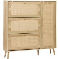 sweeek - Schuhschrank mit Rattan-Geflecht und 3 Klapptüren von SWEEEK