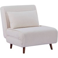 sweeek - Sessel mit Bouclé-Bezug und Schlaffunktion 1 Person von SWEEEK