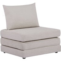 sweeek - Sessel mit Schlaffunktion für 1 Person und Chenille-Bezug , Polyester und Polypropylen, Beige von SWEEEK