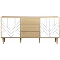 Sideboard in Holzoptik mit 2 Türen 160 cm - Weiß - Sweeek von SWEEEK