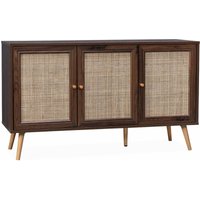 Sideboard mit Holzoptik und Rohrgeflecht 120 cm - Sweeek von SWEEEK