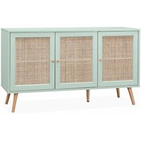 Sideboard mit Rattangeflecht 120 x 39 x 70 cm - Seladon Grün - Sweeek von SWEEEK