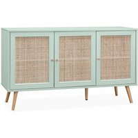 Sweeek - Sideboard mit Holzoptik und Rohrgeflecht 120 cm von SWEEEK