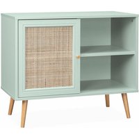 sweeek - Sideboard mit Rattangeflecht 80 x 39 x 65,8 cm von SWEEEK