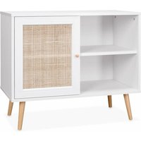 Sweeek - Sideboard mit Rattangeflecht 80 x 39 x 65,8 cm von SWEEEK