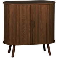 sweeek - Sideboard mit Schiebetüren und Regal, gerillter Holzoptik B 80cm von SWEEEK
