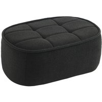 sweeek - Sitzhocker, Fußhocker mit strukturierem Bouclé-Bezug für den Sessel Boni, Strukturiertes Bouclé, Schwarz sweeek - Sitzhocker, Fußhocker mit strukturierem Bouclé-Bezug für den Sessel Boni, Strukturiertes Bouclé, Schwarz von SWEEEK