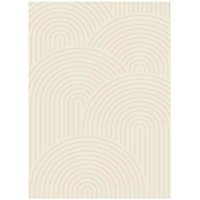 sweeek - Teppich für den Innenbereich mit Bogenmuster in creme - 120 x 160 cm sweeek - Teppich für den Innenbereich mit Bogenmuster in creme - 120 x 160 cm von SWEEEK