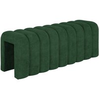 sweeek - Zeitgenössische Sitzbank, Bettbank mit Stoffbezug, Polyester, Dunkelgrün von SWEEEK