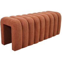 sweeek - Zeitgenössische Sitzbank, Bettbank mit Stoffbezug, Polyester, Orange von SWEEEK