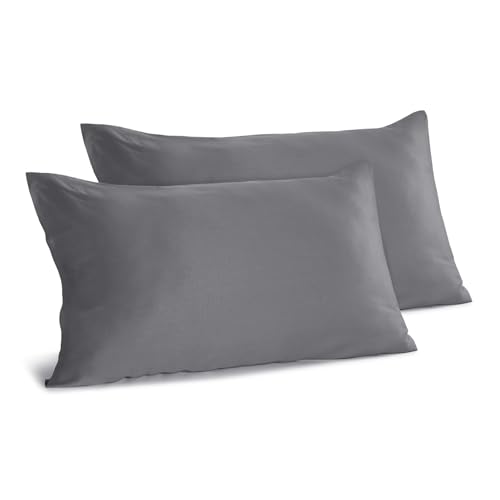 GUZZINI Classic - Kissenbezug 50x80, 2 Stück, 100% Perkalbaumwolle Resistent, ÖkoTex Zertifiziert, Frisch, Atmungsaktiv - Kopfkissenbezug mit 15 cm Klappe, Weiche und Umhüllende, Bettwäsche Baumwolle von osama home
