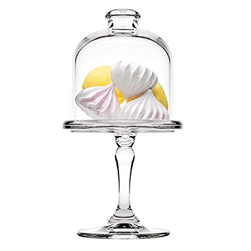 SWEET HOME Kleiner Kuchenstand im Glas mit Glasglocke cod.AC00410LU cm 18,5h diam.10 by Varotto & Co. von SWEET HOME