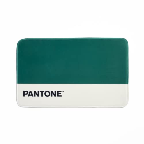 Pantone™ Badezimmerteppich aus Memory-Schaum, bequem und saugfähig, Rückseite aus SBR-Gummi, 50 x 80 cm, Grün von SWEET HOME