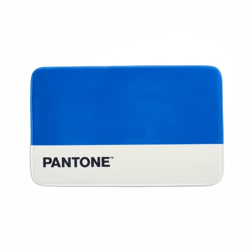 SWEET HOME Pantone™ Badteppich aus Memoryschaum, saugfähig und weich, mit gummierter Rückseite, waschbar, ideal auch als moderner Wohnzimmerteppich und Wohnzimmerteppich, 80 x 50 cm, Blau von SWEET HOME