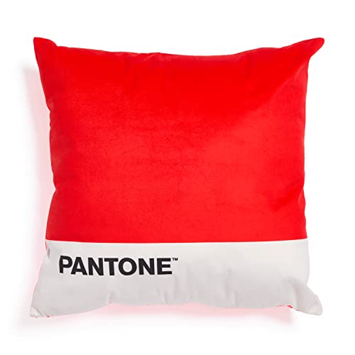SWEET HOME Pantone™ – Dekokissen, gepolstert, 40 x 40 cm, mit verdecktem Reißverschluss, Füllung 350 g/m², Rot von SWEET HOME