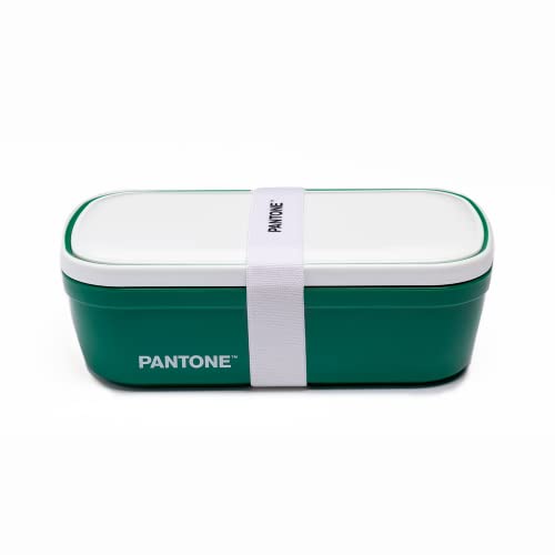 SWEET HOME Pantone™ Lunchbox, Bento-Stil, mit innerer Trennwand, ideal für Büro oder Schule, 12 x 7 x 20,7 cm, Dunkelgrün von SWEET HOME