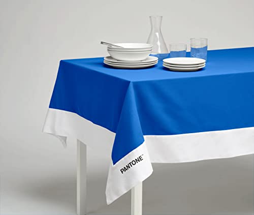 Pantone™ - Rechteckige Tischdecke für 6-Sitzer, 140 x 180 cm, 100 % Baumwolle, 220 g, Blau von SWEET HOME