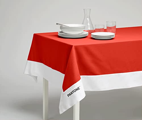 Pantone™ - Rechteckige Tischdecke für 6-Sitzer 140 x 180 cm, 100% Baumwolle 220 g. - Rot von SWEET HOME