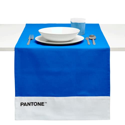 SWEET HOME Pantone Tischläufer, 100 % Baumwolle, 220 g, 45 x 145 cm, blau, PT 04270505 von SWEET HOME