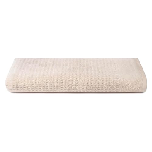 OSAMA Sweet Home - Badetuch Waffle 70 x 140 cm, aus Reiner Baumwolle Zero Twist - Bleached Sand von SWEET HOME