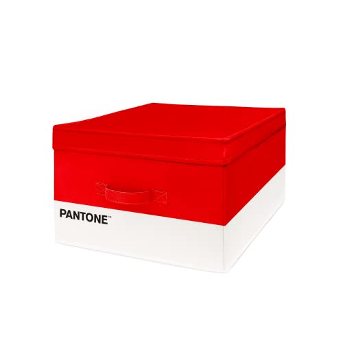 SWEET HOME Pantone™ - Platzsparender Schrank, Aufbewahrungsbox und Kleiderständer + Tasche für Lufterfrischer, faltbar, aus Karton, Aufbewahrungsbox für Kinder und Kleidung, 40 x 50 x 25 cm, Rot von SWEET HOME