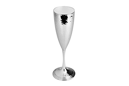 Silberner Flöte Champagner-Becher-Stil Hammered cod.40.01074 cm 20,5h diam.5,5 by Varotto & Co. von SWEET HOME