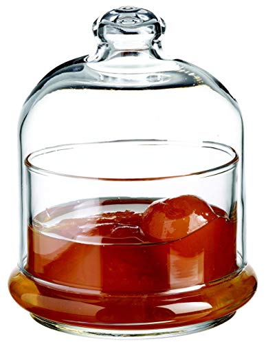SWEET HOME Transparente Glasbox mit Kuppel 22 CL, Marmeladenhalter, Bonbon, Confett, Bonbons cod.23.98973 cm 10h diam.9 by Varotto & Co. von SWEET HOME