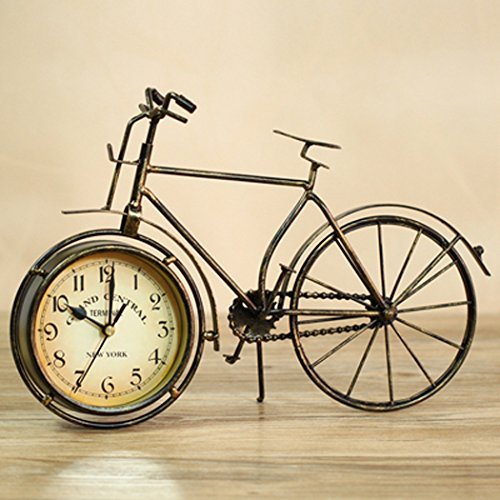 Sweet Home Rustic Bronze Copper Large Bicycle Clock Decorative Bike Table Clock by Sweet Home von SWEET HOME