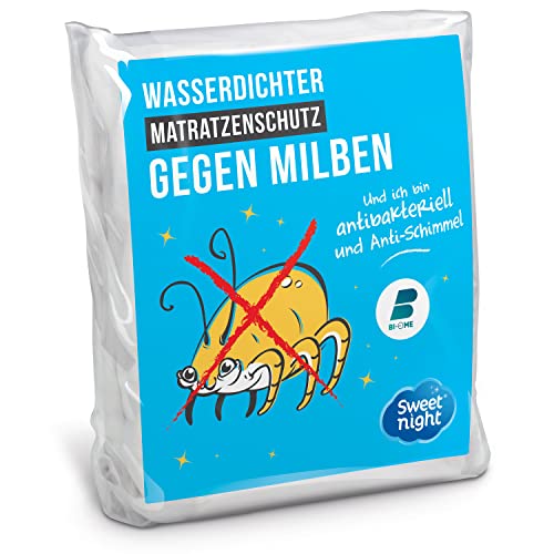 Sweetnight - Matratzenschoner 200x200 cm | Wasserdichte und Anti-Staubmilben-Matratzenauflage | 100 % Baumwollvlies | Leise und atmungsaktiv | Geeignet für dicke Matratzen von SWEET NIGHT