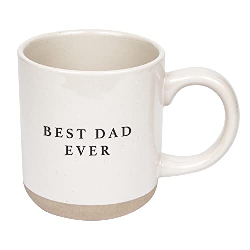 SWEET WATER DECOR Kaffeetasse aus Steingut, Motiv "Dad Mug", Kaffeetasse, mikrowellen- und spülmaschinenfest, 400 ml Teetasse, Vatertagsgeschenk (Best Dad Ever) von SWEET WATER DECOR