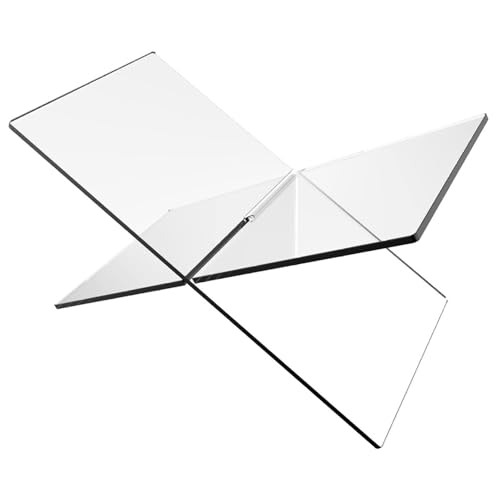 Buchstand Acrylbuch Ständer X-förmiges Display Transparent Kochbuch Stand Holder für Rezept Buch Kunst Buch Bibel Gästebuchmagazin Lehrbücher (s) 7x4x4 Zoll von SWEETBIUTI