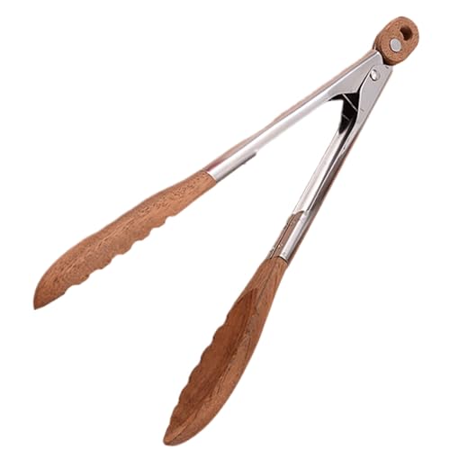 Hölzerne Zungen nicht rutschfeste hitzebeständige Walnussholzzange mit Edelstahlgriff 11.4x1.6in Selbstschärfe Lebensmittelzange für Küchenkochen Griller Salatküche. Hölzerne Zungen nicht rutschfeste hitzebeständige Walnussholzzange mit Edelstahlgriff 11.4x1.6in Selbstschärfe Lebensmittelzange für Küchenkochen Griller Salatküche. von SWEETBIUTI
