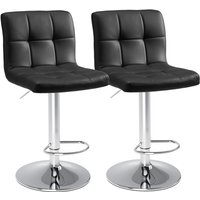 Sweetcrispy - Barhocker 2er Set, Moderner Stil Barstuhl Höhenverstellbar 60-80 cm, Metallbeine Bar Hocker, Hocker Küche, Hoch Barhocker mit Lehne, von SWEETCRISPY