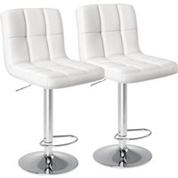 Sweetcrispy - Barhocker 2er Set, Moderner Stil Barstuhl Höhenverstellbar 60-80 cm, Metallbeine Bar Hocker, Hocker Küche, Hoch Barhocker mit Lehne, von SWEETCRISPY
