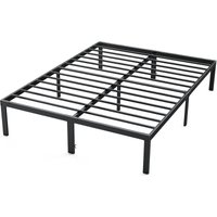 Bettrahmen Queen Size Plattform Bettgestell Metallmatratzenfundament mit Stahllattenstützekein Boxspringbett erforderlich Stauraum unter dem Rahmen von SWEETCRISPY