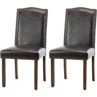 Sweetcrispy - Esszimmerstühle 2er Set, Elegant und Schön Modern Stühle Esszimmer, Pu-Leder Gepolstert küchenstühle, Kratzfester Boden Esszimmerstuhl von SWEETCRISPY